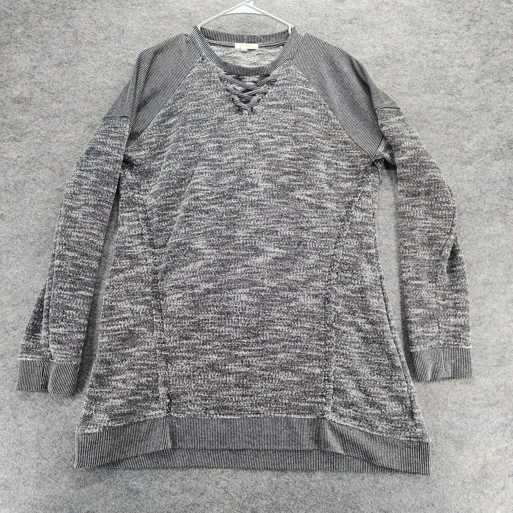 Maurices Shirt Womens Large Gray Long Sleeve Raglan